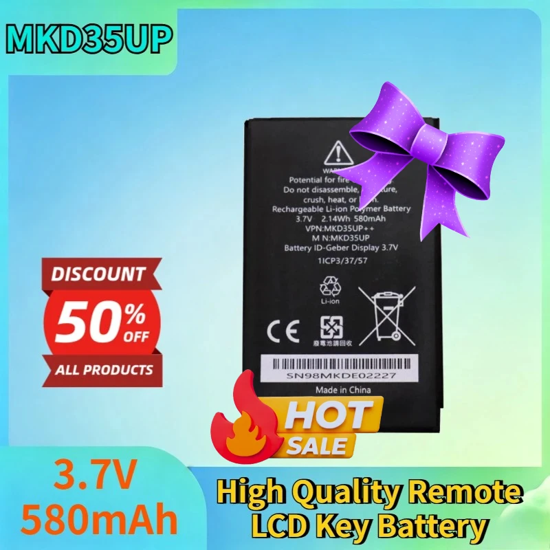 MKD35UP 3.7V 580mAh Li-ion Battery for BMW X3 X4 X5 X6 X7 530Le 730 740 745 760LI 9442976-01 High Quality Remote LCD Key Battery
MKD35UP 3.7V 580mAh Li-ion Battery for BMW X3 X4 X5 X6 X7 530Le 730 740 745 760LI 9442976-01 High Quality Remote LCD Key Battery