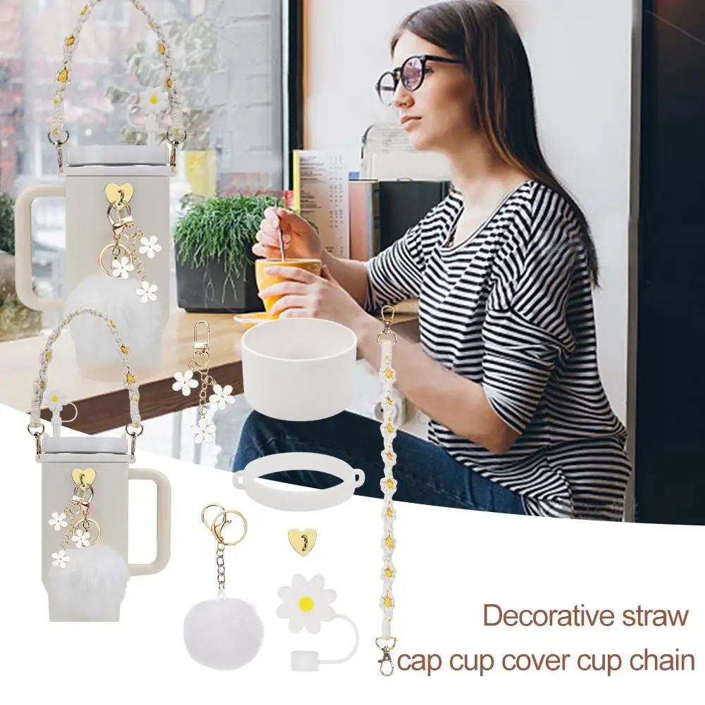 Spill Proof Stopper Flowers Straw Cover Boot Straw And Brush And Flower Charm Chain For Cup G5b8
Spill Proof Stopper Flowers Straw Cover Boot Straw And Brush And Flower Charm Chain For Cup G5b8