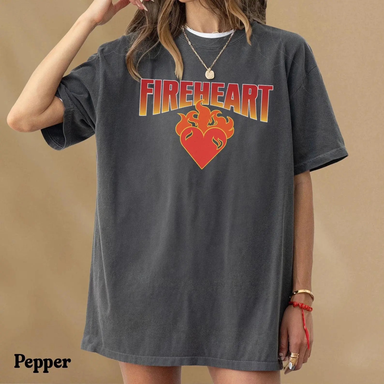 Plus Size Summer Women's Vintage Fireheart T-Shirt Cotton Breathable Stylish Versatile Street Style Oversized
Plus Size Summer Women's Vintage Fireheart T-Shirt Cotton Breathable Stylish Versatile Street Style Oversized
