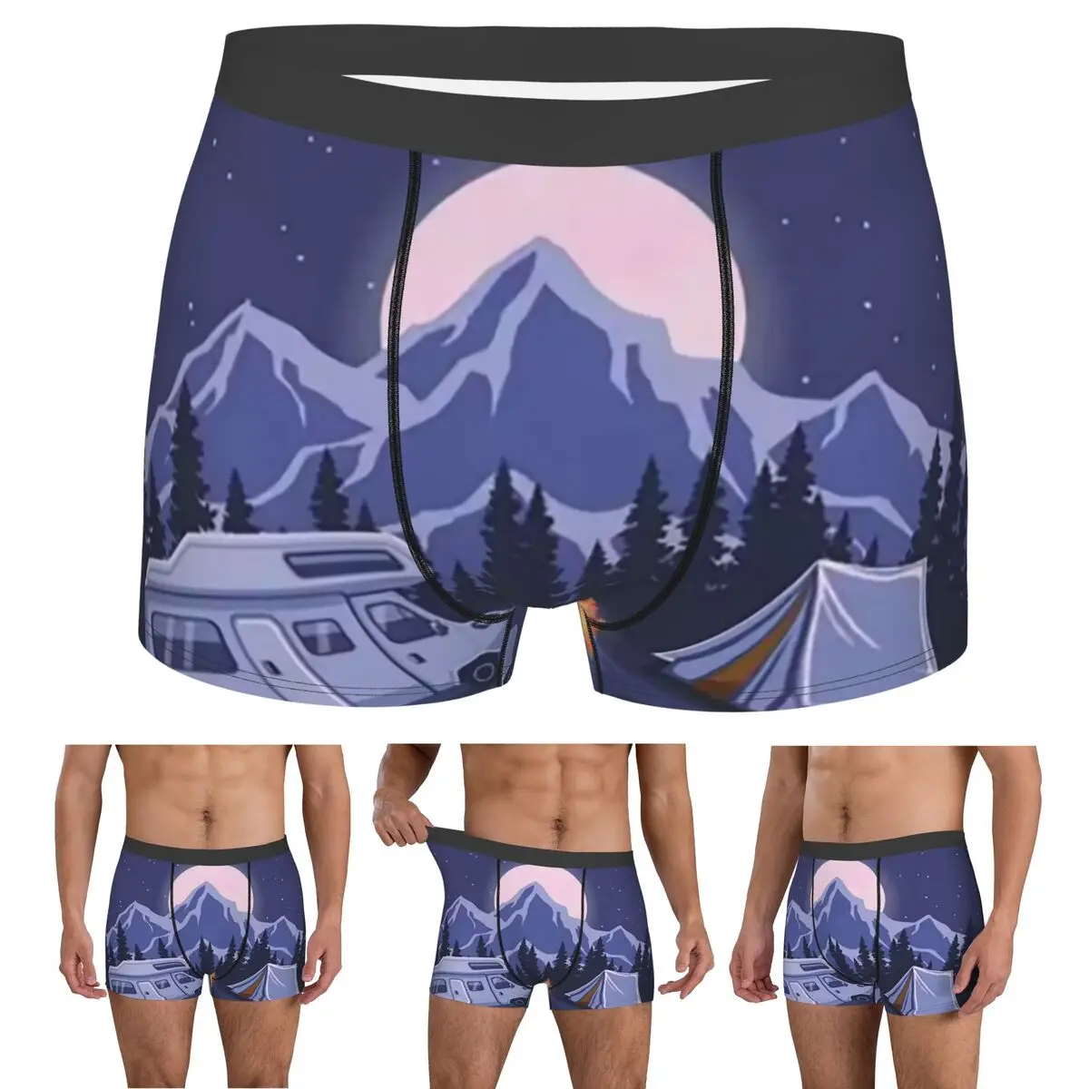 Boxer Underpants Shorts Happy Campers Panties Men's Comfortable Underwear for Homme Man Boyfriend Gifts
Boxer Underpants Shorts Happy Campers Panties Men's Comfortable Underwear for Homme Man Boyfriend Gifts