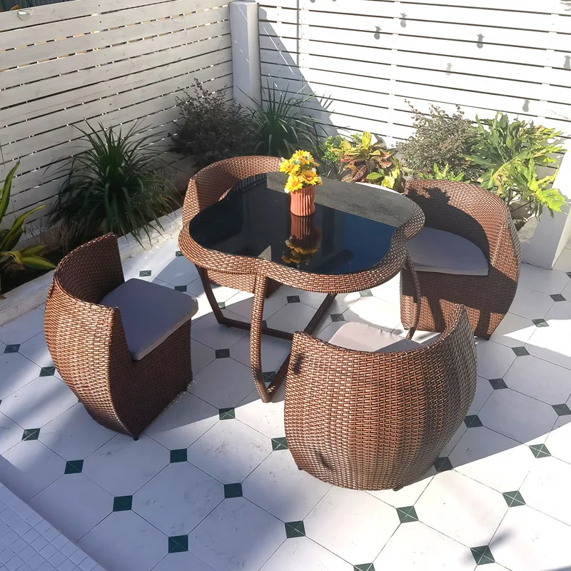 Outdoor courtyard open-air rattan table chair villa outdoor garden balcony rattan chair set
Outdoor courtyard open-air rattan table chair villa outdoor garden balcony rattan chair set