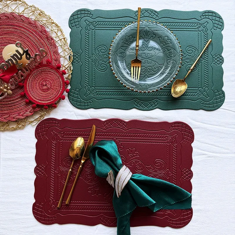 Leather Totem Dining Placemat Oil-Proof Waterproof Place Mat Retro Relief Table Mat for Kitchen Table Coffee Pad
Leather Totem Dining Placemat Oil-Proof Waterproof Place Mat Retro Relief Table Mat for Kitchen Table Coffee Pad