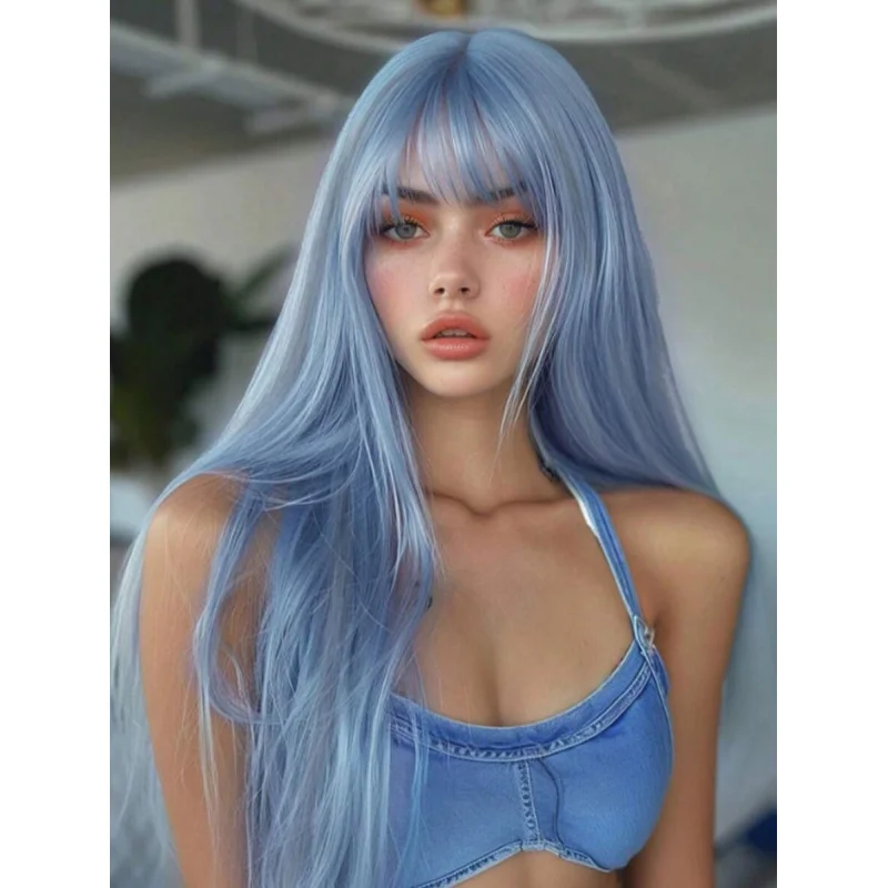 26Inch Blue Long Straight Synthetic Wig With Bangs,High Temp Resistant,Women’s Daily Party Cosplay School Use
26Inch Blue Long Straight Synthetic Wig With Bangs,High Temp Resistant,Women’s Daily Party Cosplay School Use