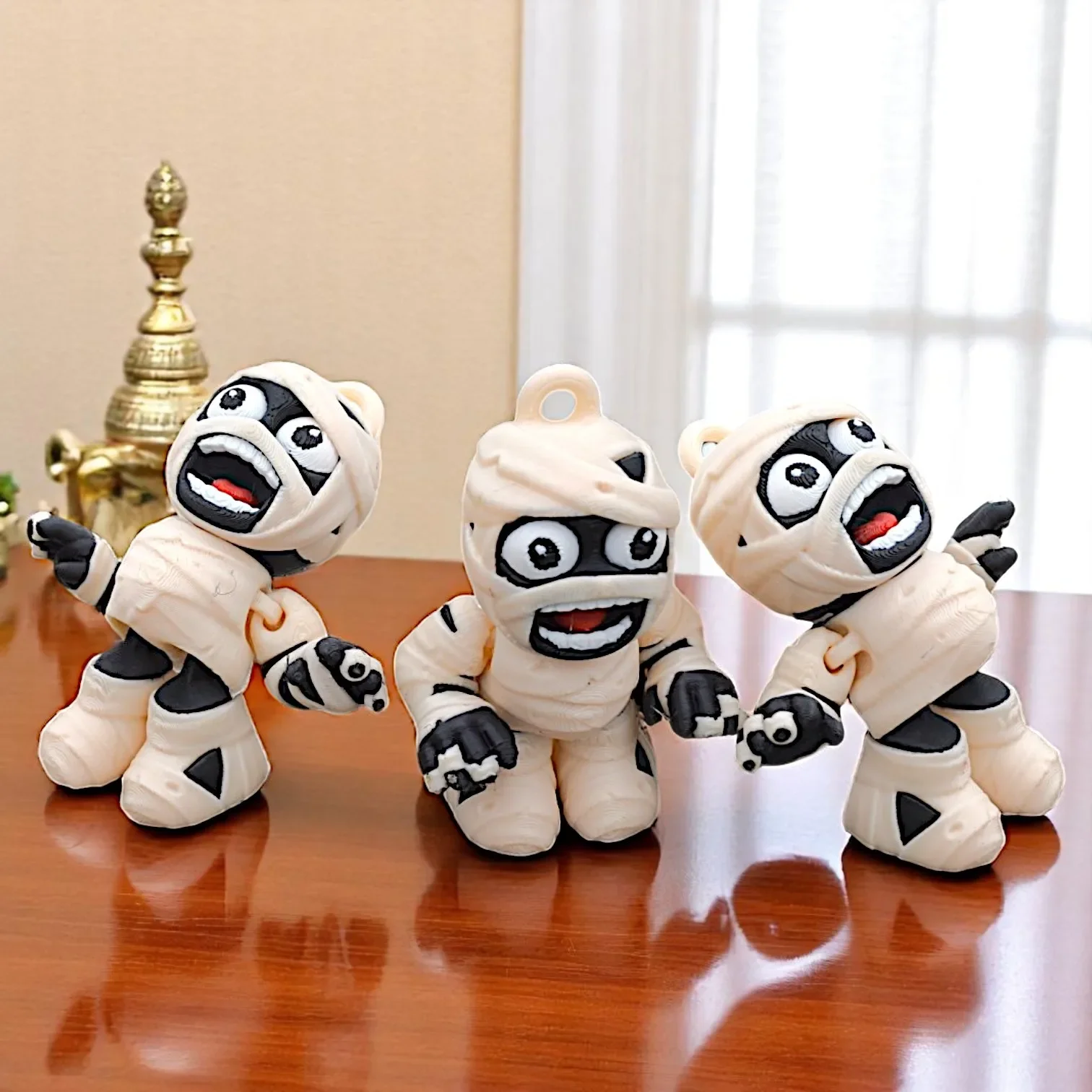 3D Printed Bandaged Mummy Creative Movable Joint Model Figurines Keychain Halloween Home Decor Desktop Ornament for Kids Gift
3D Printed Bandaged Mummy Creative Movable Joint Model Figurines Keychain Halloween Home Decor Desktop Ornament for Kids Gift