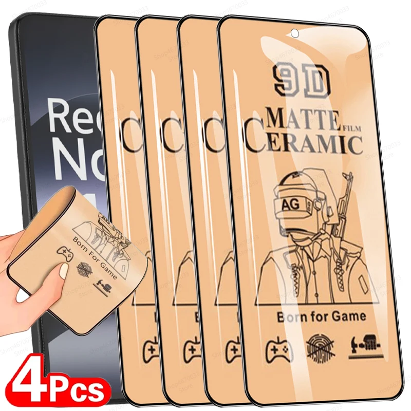 4PCS Matte Ceramic Film For Xiaomi Redmi Note 14 Pro 5G Screen Protector Redmi Note 14 13 12 11 10 Pro Plus 12S 11S 10T 10S 9T 9
4PCS Matte Ceramic Film For Xiaomi Redmi Note 14 Pro 5G Screen Protector Redmi Note 14 13 12 11 10 Pro Plus 12S 11S 10T 10S 9T 9