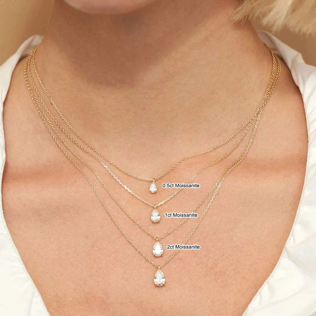 Классическое ожерелье Szjinao из золота 14 карат с грушевидным муассанитом, 2 карата, для помолвки и свадьбы, роскошный ювелирный подарок для женщин
Классическое ожерелье Szjinao из золота 14 карат с грушевидным муассанитом, 2 карата, для помолвки и свадьбы, роскошный ювелирный подарок для женщин