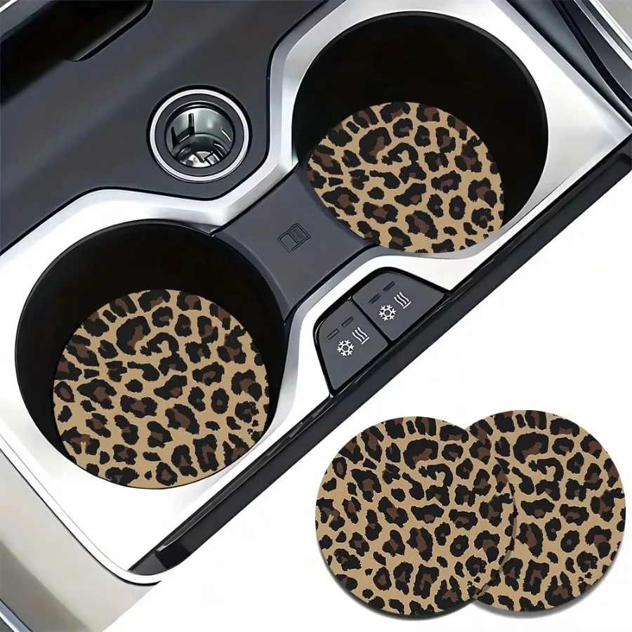 2 Classic Leopard Print Coasters for Car Cup Holders • Absorbent and Non-Slip Car Interior Accessories • Fashionable Wild Style
2 Classic Leopard Print Coasters for Car Cup Holders • Absorbent and Non-Slip Car Interior Accessories • Fashionable Wild Style