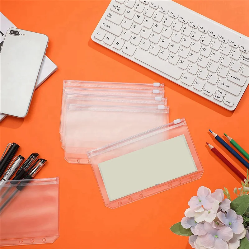 J1UL1N 144 Pieces Binder Pockets 6 Holes Zipper Binder Pouch Folders Clear Waterproof PVC Loose Leaf Bags (A6)
J1UL1N 144 Pieces Binder Pockets 6 Holes Zipper Binder Pouch Folders Clear Waterproof PVC Loose Leaf Bags (A6)