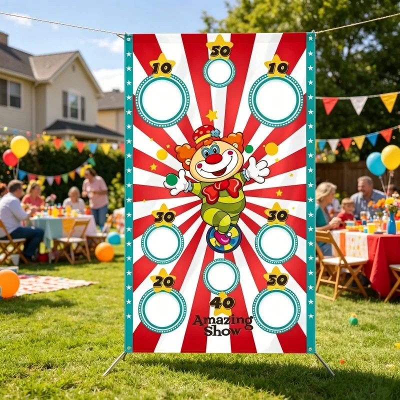 Carnival Circus Theme Sandbag Throwing Game Flags Kids Throw Game Banner Background Decor Children Birthday Party Gift Set
Carnival Circus Theme Sandbag Throwing Game Flags Kids Throw Game Banner Background Decor Children Birthday Party Gift Set