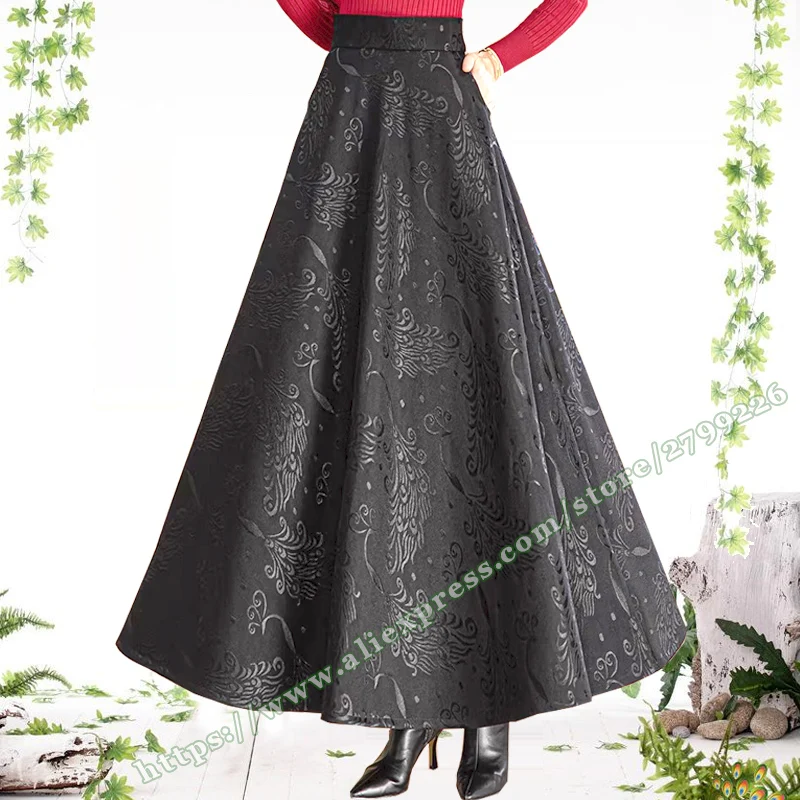 2023 Fashion Elegant Print Black Jacquard Long Skirt ,A-line Skirt High Waist Plus Size XXXXXXL Womens Maxi Skirts for Womens
2023 Fashion Elegant Print Black Jacquard Long Skirt ,A-line Skirt High Waist Plus Size XXXXXXL Womens Maxi Skirts for Womens