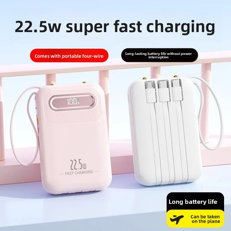 High-quality 20000mAh Outdoor Power Bank 22.5W Super Fast Charging 4 Built-in Cables Digital Display Compact & Airline Approved
High-quality 20000mAh Outdoor Power Bank 22.5W Super Fast Charging 4 Built-in Cables Digital Display Compact & Airline Approved