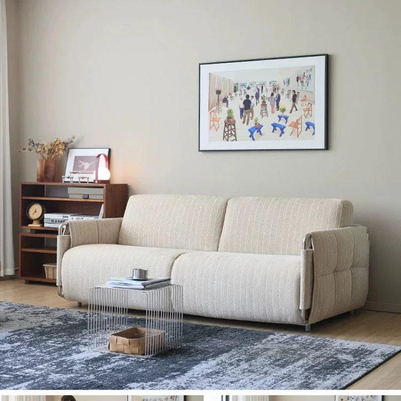 Removable and washable fabric sofa bed folding dual-purpose stainless steel Italian small apartment
Removable and washable fabric sofa bed folding dual-purpose stainless steel Italian small apartment
