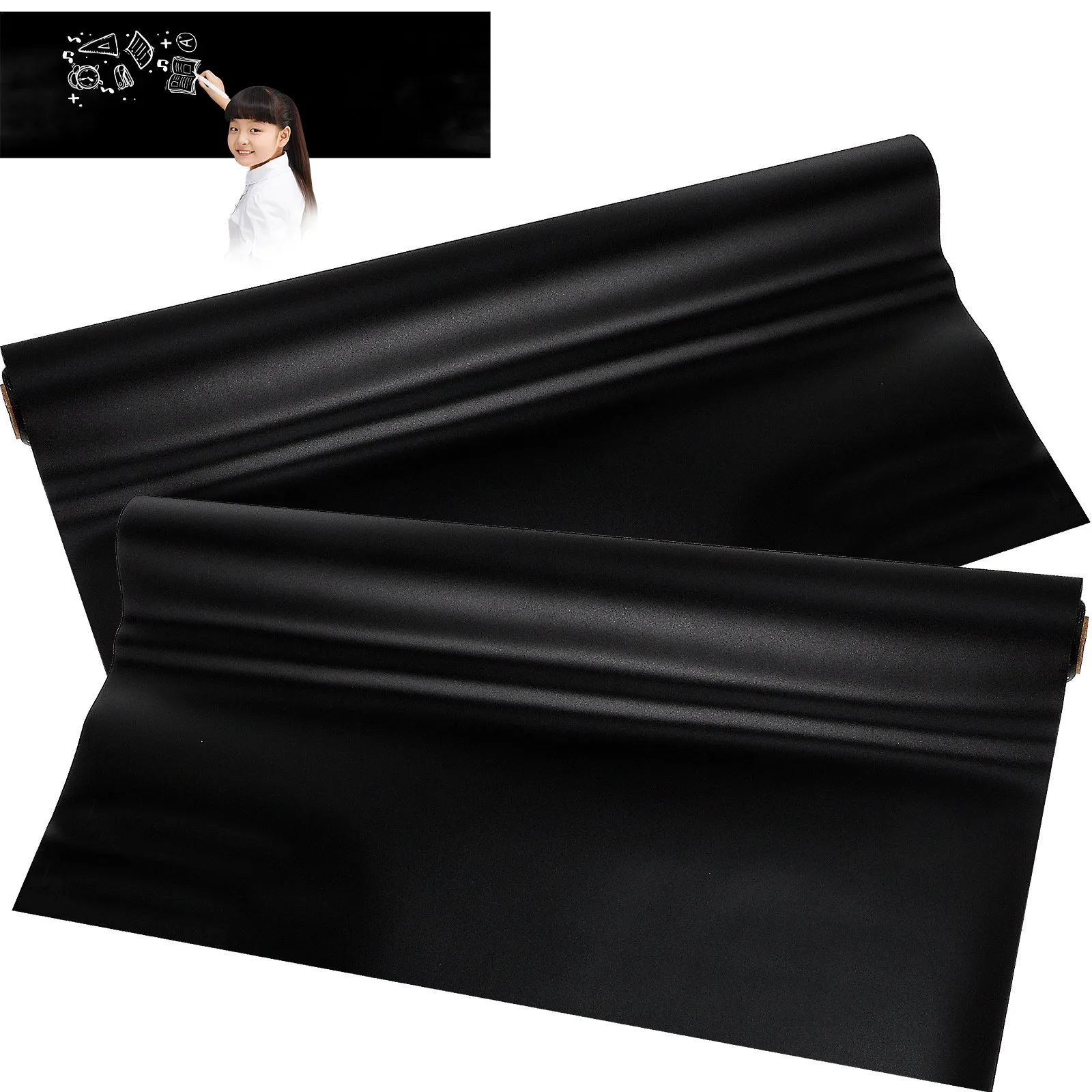 2Pcs Blackboard Sticker Self-Adhesive Chalkboard Film Creative Message Board for School Office Kitchen Use Reusable PVC
2Pcs Blackboard Sticker Self-Adhesive Chalkboard Film Creative Message Board for School Office Kitchen Use Reusable PVC