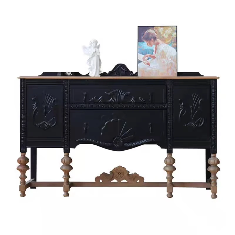 Retro porch cabinet solid wood carving lace cabinet locker hall wall decoration cabinet
Retro porch cabinet solid wood carving lace cabinet locker hall wall decoration cabinet