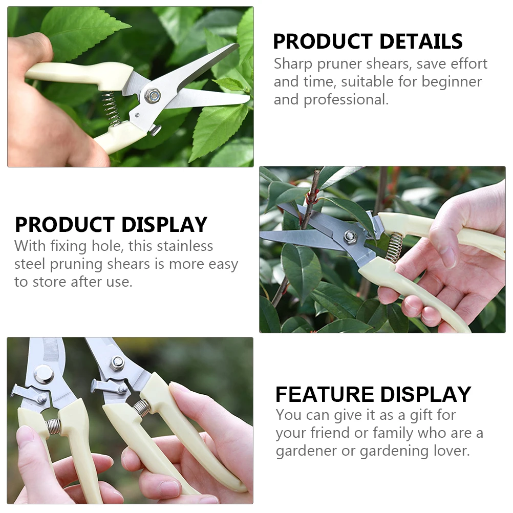Stainless Steel Pruning Shears One Hand Garden Tool Compact Lightweight Portable Suitable Beginner Professional
Stainless Steel Pruning Shears One Hand Garden Tool Compact Lightweight Portable Suitable Beginner Professional