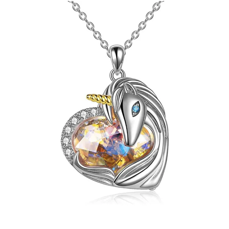 Heart of the Ocean Unicorn Necklace, Iridescent Fantasy Pendant, Magical Romantic Gift for Her, Anniversary Valentine's Day
Heart of the Ocean Unicorn Necklace, Iridescent Fantasy Pendant, Magical Romantic Gift for Her, Anniversary Valentine's Day