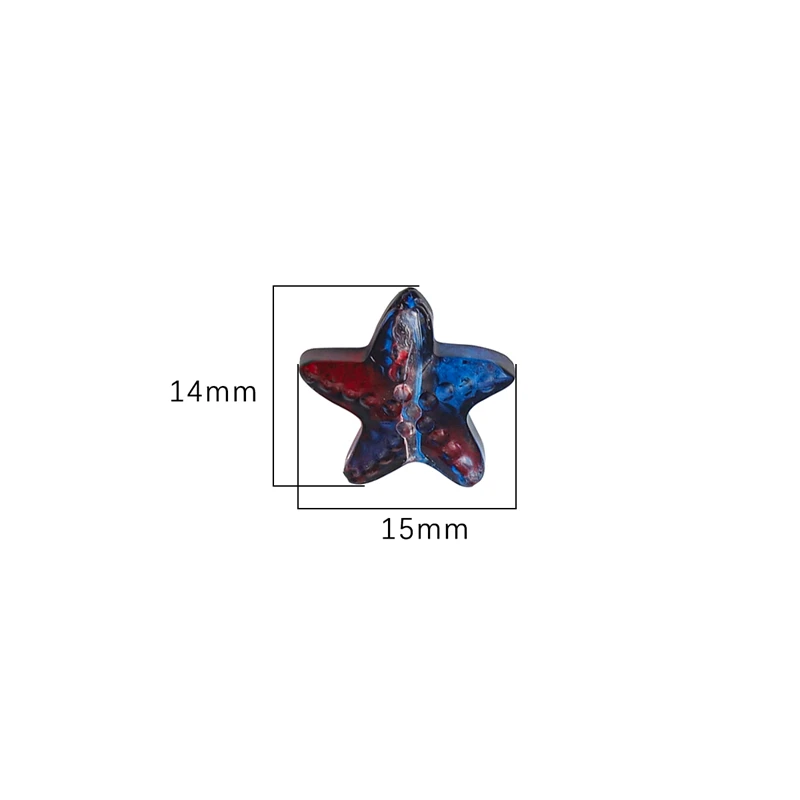 15x14mm10pcs Glass Starfish Beads Charm for Necklace Bracelet Earring DIY Jewelry Craft Making Accessories
15x14mm10pcs Glass Starfish Beads Charm for Necklace Bracelet Earring DIY Jewelry Craft Making Accessories