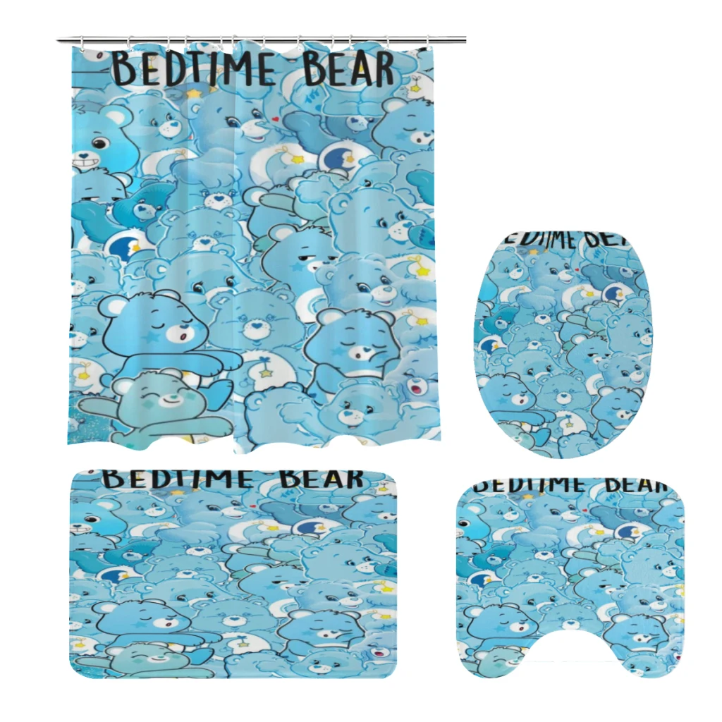 Care Bears 4 Pcs Shower Curtain Sets, Waterproof Bathroom Sets with Non-Slip Rugs,Toilet Lid Cover and Bath Mat
Care Bears 4 Pcs Shower Curtain Sets, Waterproof Bathroom Sets with Non-Slip Rugs,Toilet Lid Cover and Bath Mat