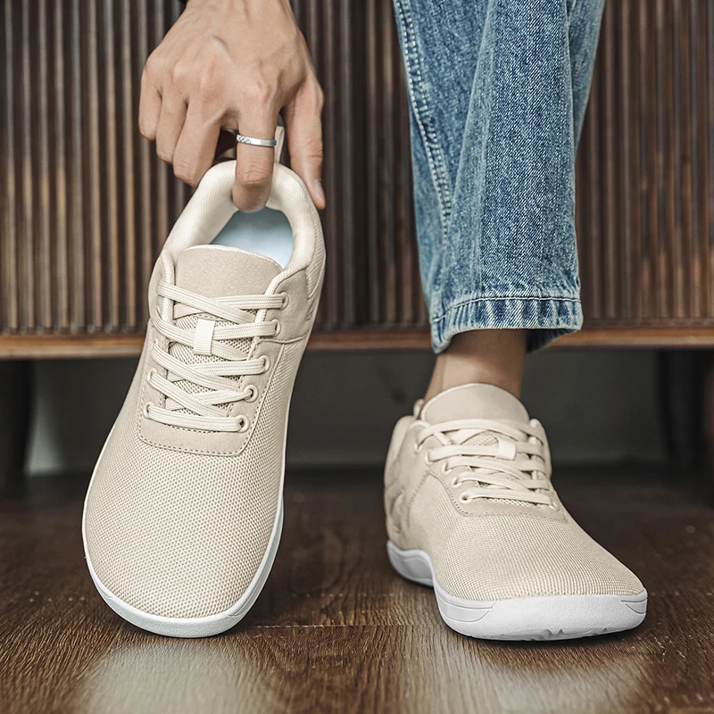 Unisex Khaki Barefoot Shoes Breathable Mesh Men's Walking Shoes Comfy Wide Toe Casual Sneakers For Men Women Large Size 37-48
Unisex Khaki Barefoot Shoes Breathable Mesh Men's Walking Shoes Comfy Wide Toe Casual Sneakers For Men Women Large Size 37-48