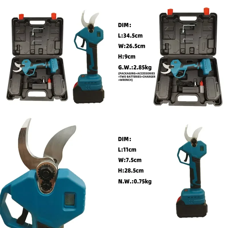 【CHIMU HOME】 35mm Cordless Electric Scissors Pruner Rechargeable with 2 Batteries Plastic Handle
【CHIMU HOME】 35mm Cordless Electric Scissors Pruner Rechargeable with 2 Batteries Plastic Handle