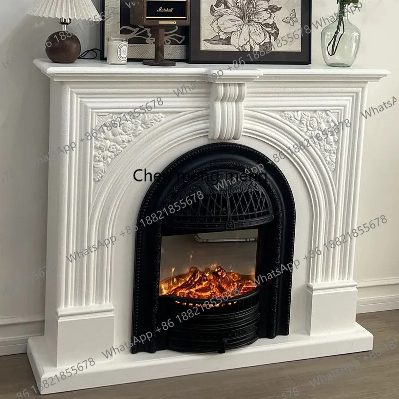 French solid wood simulated fire fireplace fake fire heating fake fire decoration retro style porch cabinet
French solid wood simulated fire fireplace fake fire heating fake fire decoration retro style porch cabinet