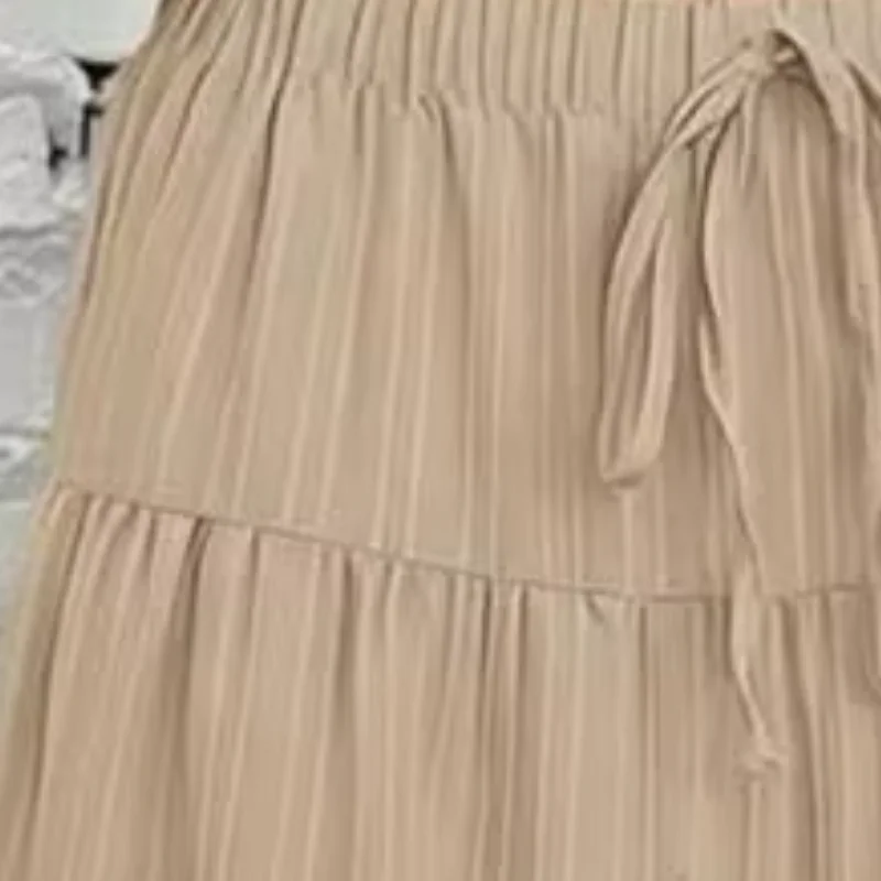 Women Long Drawstring Pleated Skirt A Line Skirt Breathable Solid Color Elastic Waist Drawstring Pleated Casual Skirt
Women Long Drawstring Pleated Skirt A Line Skirt Breathable Solid Color Elastic Waist Drawstring Pleated Casual Skirt