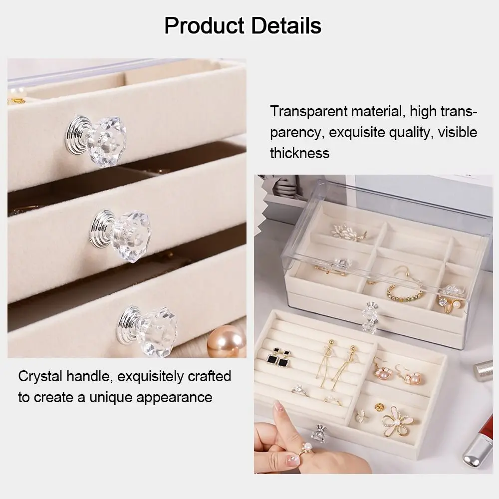 New Velvet Jewelry Storage Box With 3 Drawers Stackable Jewelry Organizer Display Storage
New Velvet Jewelry Storage Box With 3 Drawers Stackable Jewelry Organizer Display Storage