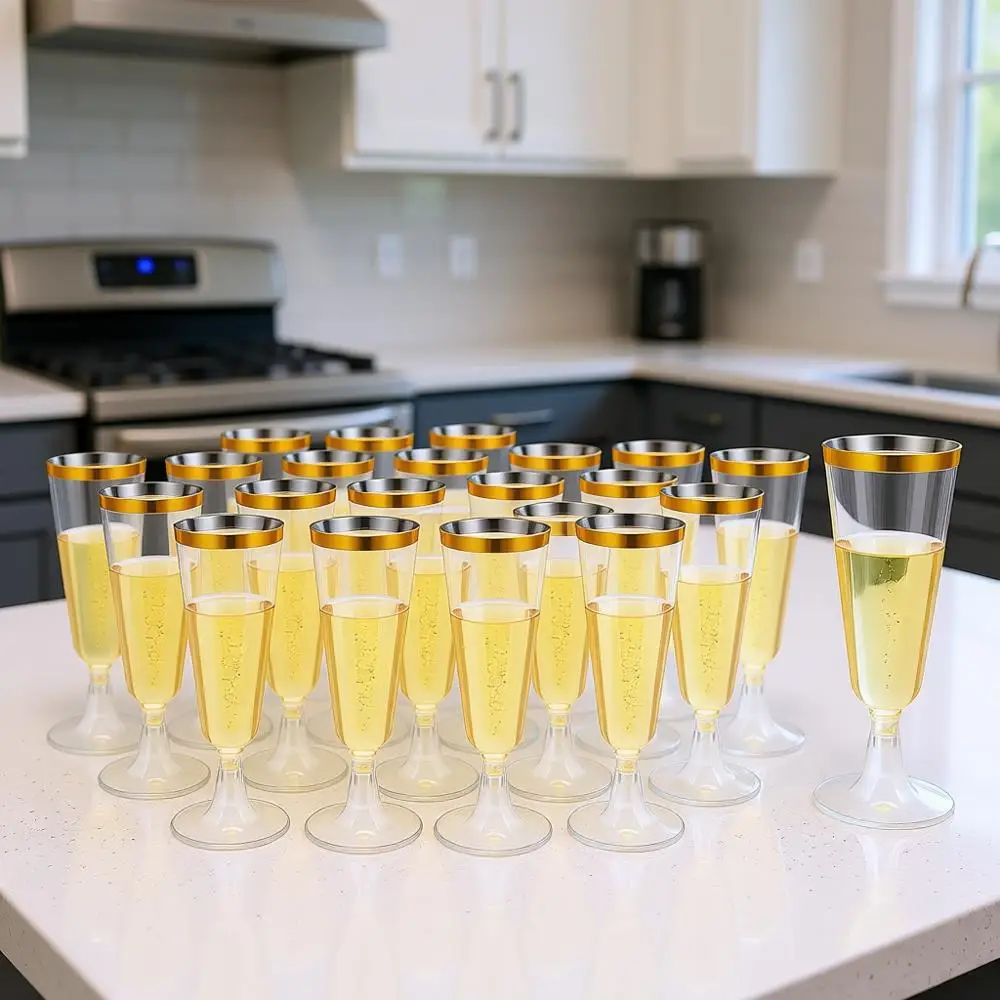 200 одноразовых пластиковых стаканчиков для шампанского объемом 5 унций для свадеб, вечеринок или торжеств (золотые)
200 одноразовых пластиковых стаканчиков для шампанского объемом 5 унций для свадеб, вечеринок или торжеств (золотые)