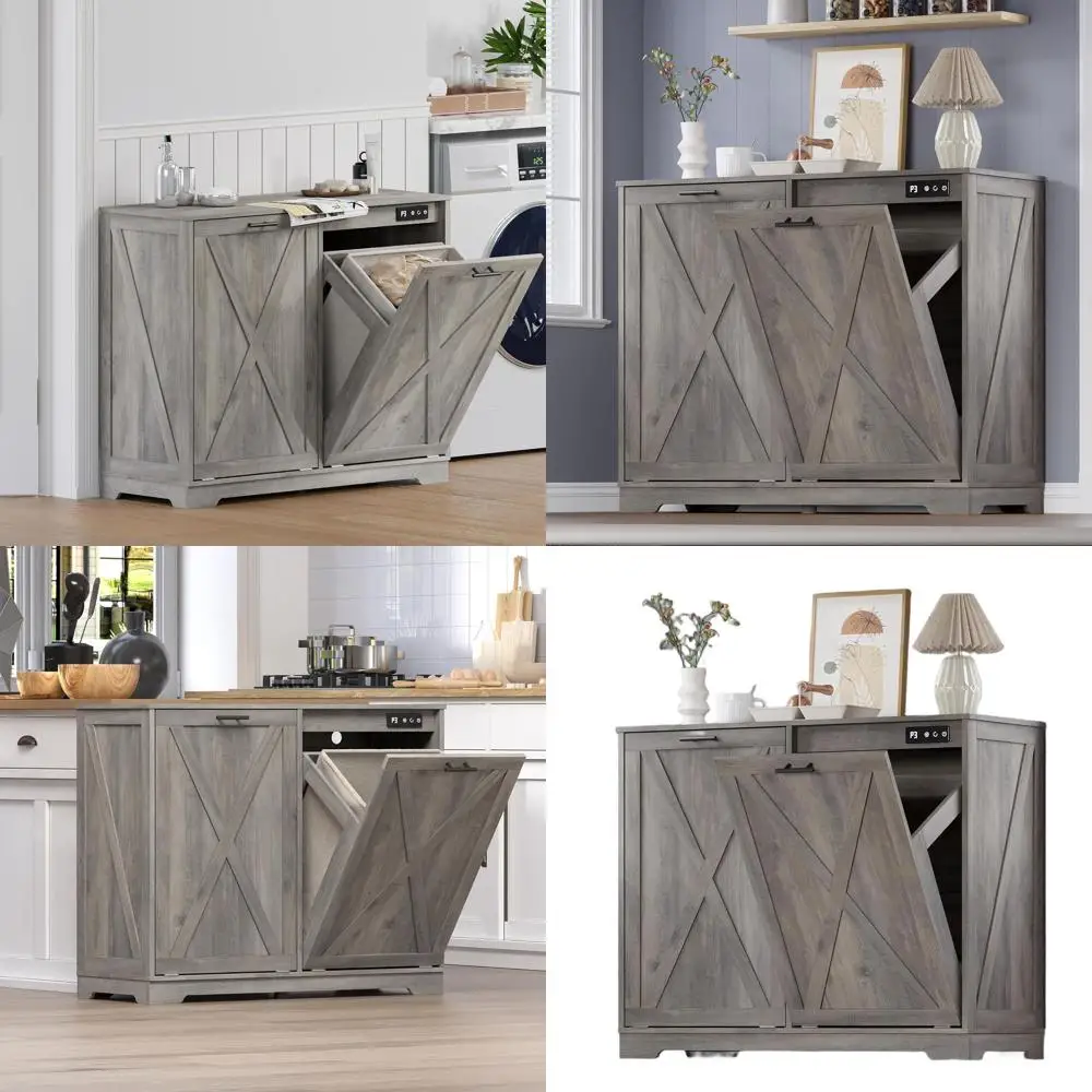 Double Bin Cabinet for Trash & Recycle with Odor Control, Negative Ion & Ozone Technology for Kitchen, Laundry, and Bathroom
Double Bin Cabinet for Trash & Recycle with Odor Control, Negative Ion & Ozone Technology for Kitchen, Laundry, and Bathroom
