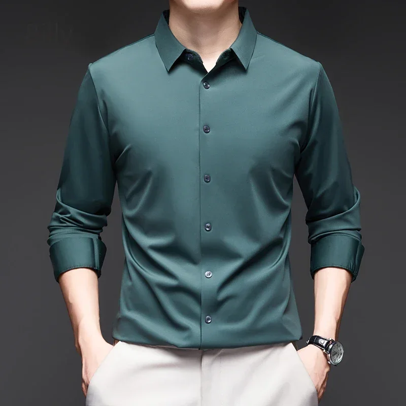Spring and Autumn Solid Color Lapel Men's Shirts Men Clothing Mens Designer Clothes New in Tops Tees Long Sleeve T-shirts
Spring and Autumn Solid Color Lapel Men's Shirts Men Clothing Mens Designer Clothes New in Tops Tees Long Sleeve T-shirts