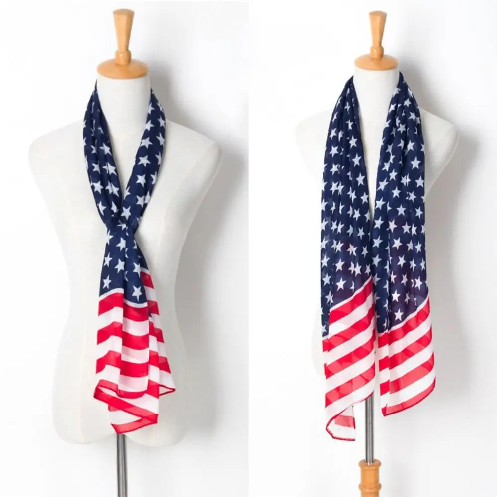 American Independence Day Flag Scarf Five Pointed Star Design Windproof Chiffon Scarf Sun Protection Beach Scarf Women's
American Independence Day Flag Scarf Five Pointed Star Design Windproof Chiffon Scarf Sun Protection Beach Scarf Women's