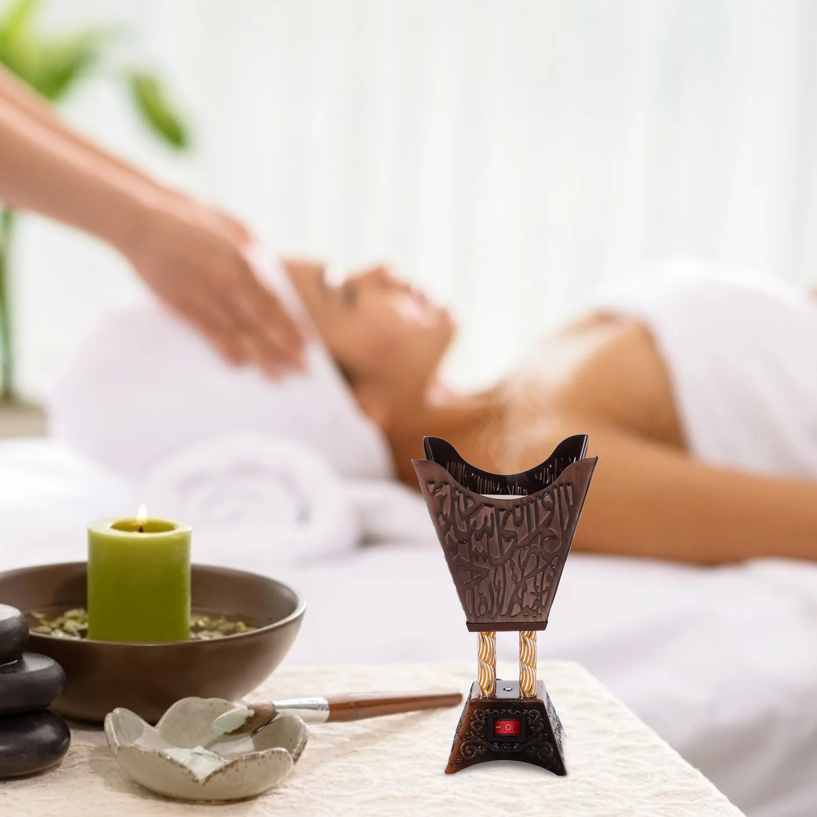 Middle Eastern Style Electric Incense Burner Desktop Censer Burner Aroma Stove Vintage Incense Holder Plug 
Middle Eastern Style Electric Incense Burner Desktop Censer Burner Aroma Stove Vintage Incense Holder Plug