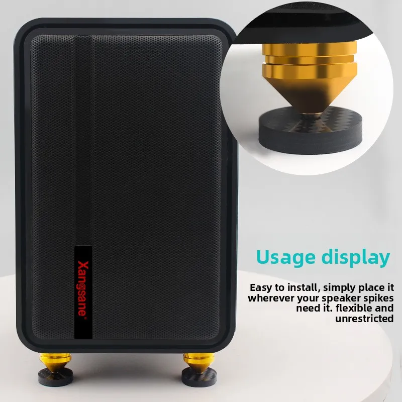4K carbon fiber suspension foot nail HIFI speaker fever speaker foot pad floor shock absorber amplifier CD bookshelf box gasket
4K carbon fiber suspension foot nail HIFI speaker fever speaker foot pad floor shock absorber amplifier CD bookshelf box gasket