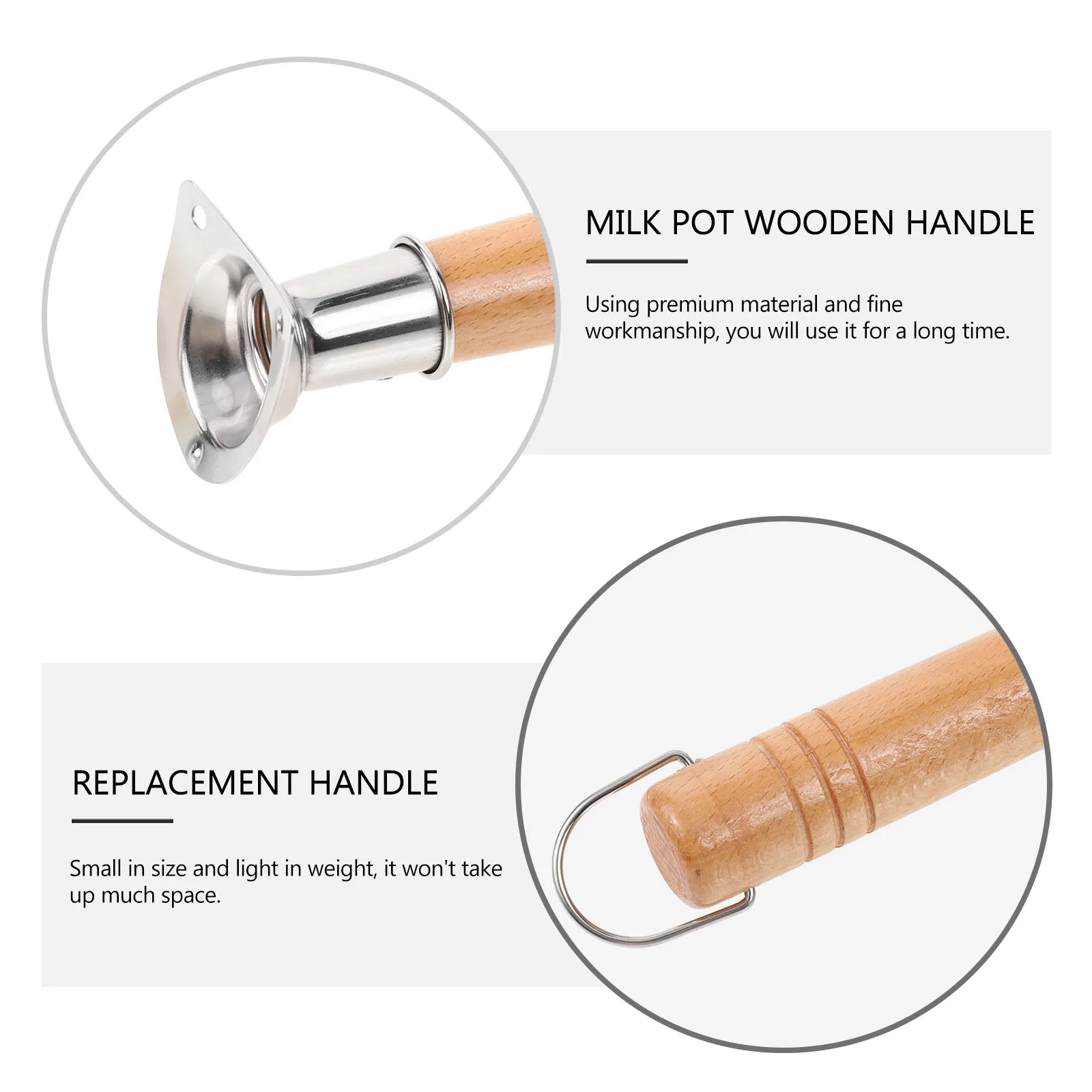 2Pcs SoupPotH StainlessSteelWood RemovableKitchenTool MilkPotGrip ReplacementH StrongCapacity
2Pcs SoupPotH StainlessSteelWood RemovableKitchenTool MilkPotGrip ReplacementH StrongCapacity