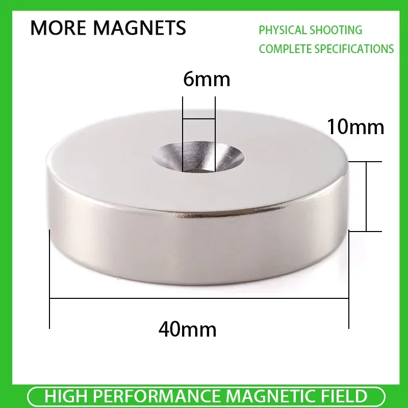 1/2/3/5PCS 40x10-6mm Neodymium Magnet 40mm x 10mm Hole 6mm NdFeB N35 Round Super Powerful Strong Permanent Magnetic Disc
1/2/3/5PCS 40x10-6mm Neodymium Magnet 40mm x 10mm Hole 6mm NdFeB N35 Round Super Powerful Strong Permanent Magnetic Disc