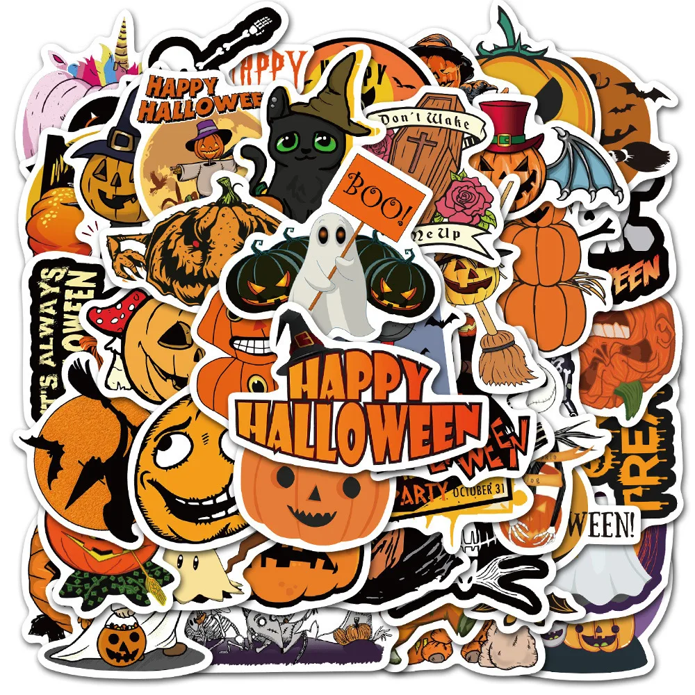 10/30/50PCS Halloween Sticker Cartoon Cool Funny Skull Pumpkin Head Doodle Decoration Toy Decorative Water Cup Laptop Suitcase
10/30/50PCS Halloween Sticker Cartoon Cool Funny Skull Pumpkin Head Doodle Decoration Toy Decorative Water Cup Laptop Suitcase