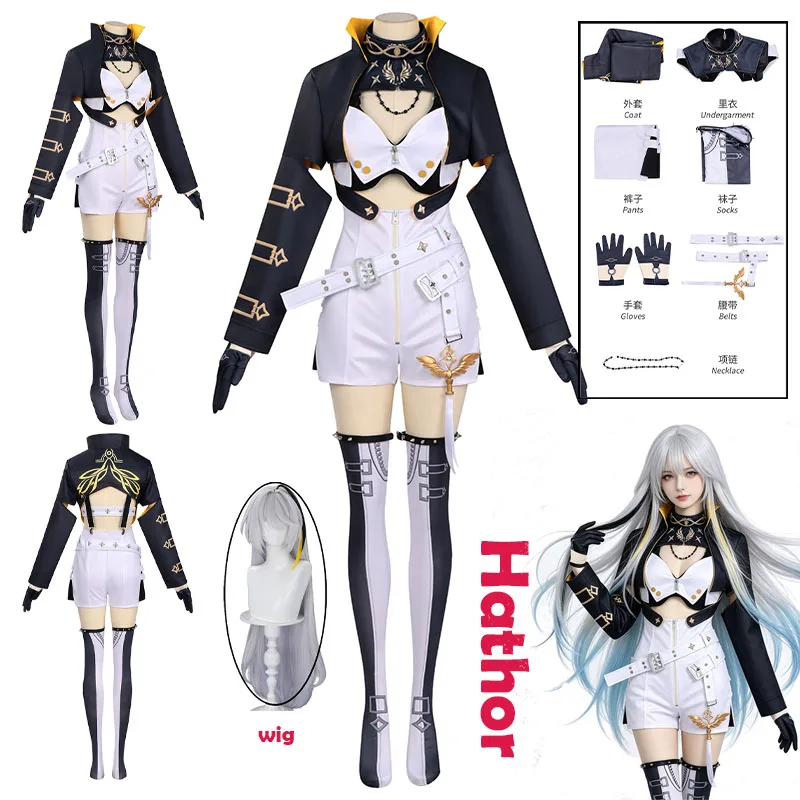 WHH Anime NTE Hathor Cosplay Costume Psionic Coat Pants Glove Nice Stitching cosplay Outfit women Halloween Stage Performance
WHH Anime NTE Hathor Cosplay Costume Psionic Coat Pants Glove Nice Stitching cosplay Outfit women Halloween Stage Performance