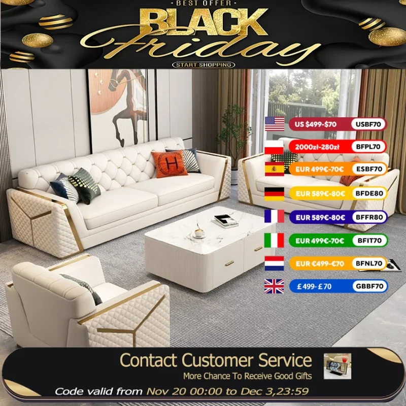 Modern Leather Luxury Sofas Italian Designer Large Floor Loveseat Sofa Sectional 3 Piece Woonkamerbanken Couches Furniture
Modern Leather Luxury Sofas Italian Designer Large Floor Loveseat Sofa Sectional 3 Piece Woonkamerbanken Couches Furniture
