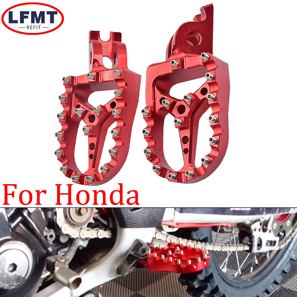Motorcycle CNC Foot Pegs Rests Pedals Footpegs For HONDA CR CRF 250X 450R 450X 250RX 450RX 125R 150R 250R 250F 450L MX Dirt Bike
Motorcycle CNC Foot Pegs Rests Pedals Footpegs For HONDA CR CRF 250X 450R 450X 250RX 450RX 125R 150R 250R 250F 450L MX Dirt Bike
