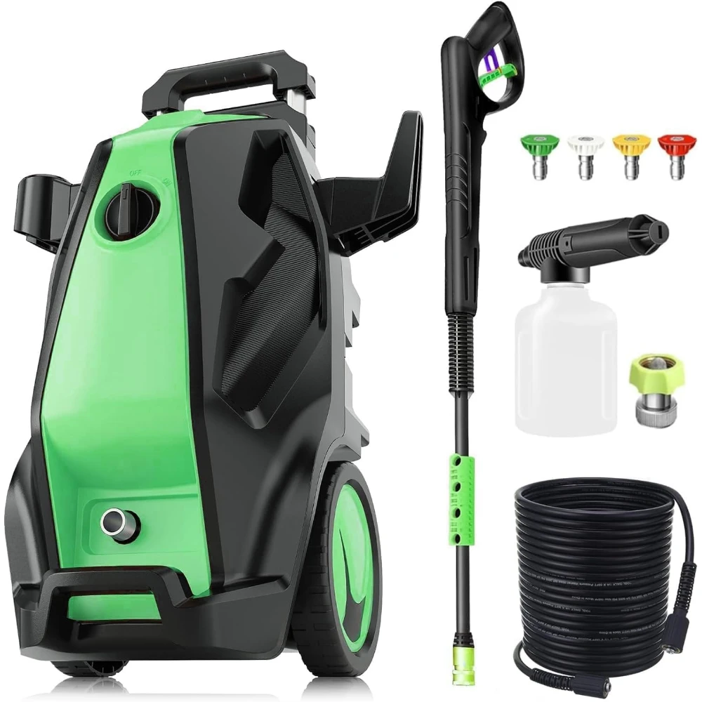 Heavy Duty 5000PSI Pressure Washer With 33FT Pipe 4 Quick Connect Nozzles For Cars Fences Patios Household Outdoor Cleaning Deep Green
Heavy Duty 5000PSI Pressure Washer With 33FT Pipe 4 Quick Connect Nozzles For Cars Fences Patios Household Outdoor Cleaning Deep Green