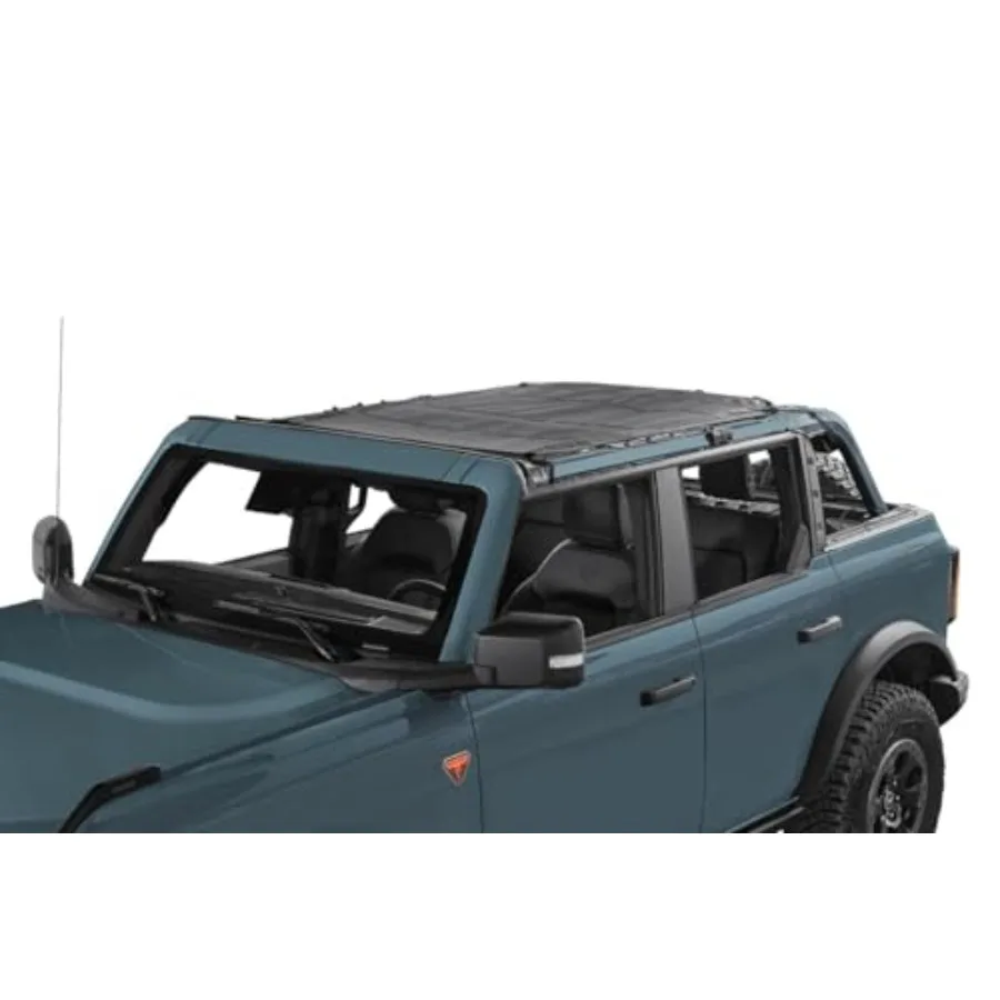 Mesh Safari Bimini Top for 2021-2022 Ford Bronco 4-Door Black with UV Protection and Ventilation
Mesh Safari Bimini Top for 2021-2022 Ford Bronco 4-Door Black with UV Protection and Ventilation