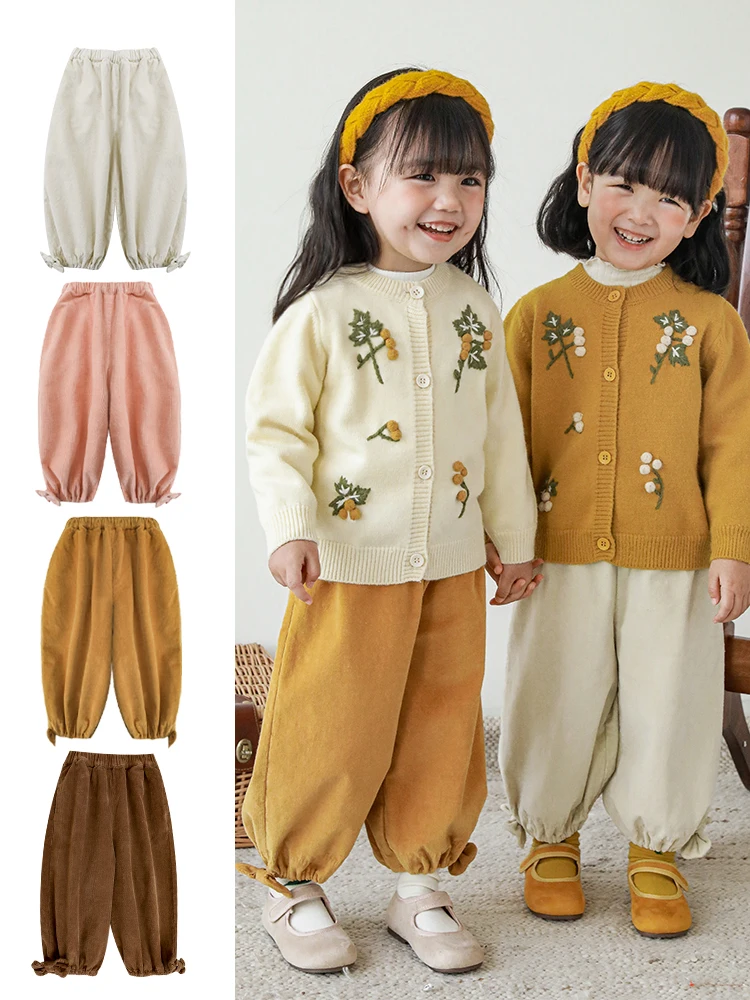 Girls' Autumn New Pants Children's Solid Color Corduroy Pants Baby Cute Bow Trousers Tide
Girls' Autumn New Pants Children's Solid Color Corduroy Pants Baby Cute Bow Trousers Tide