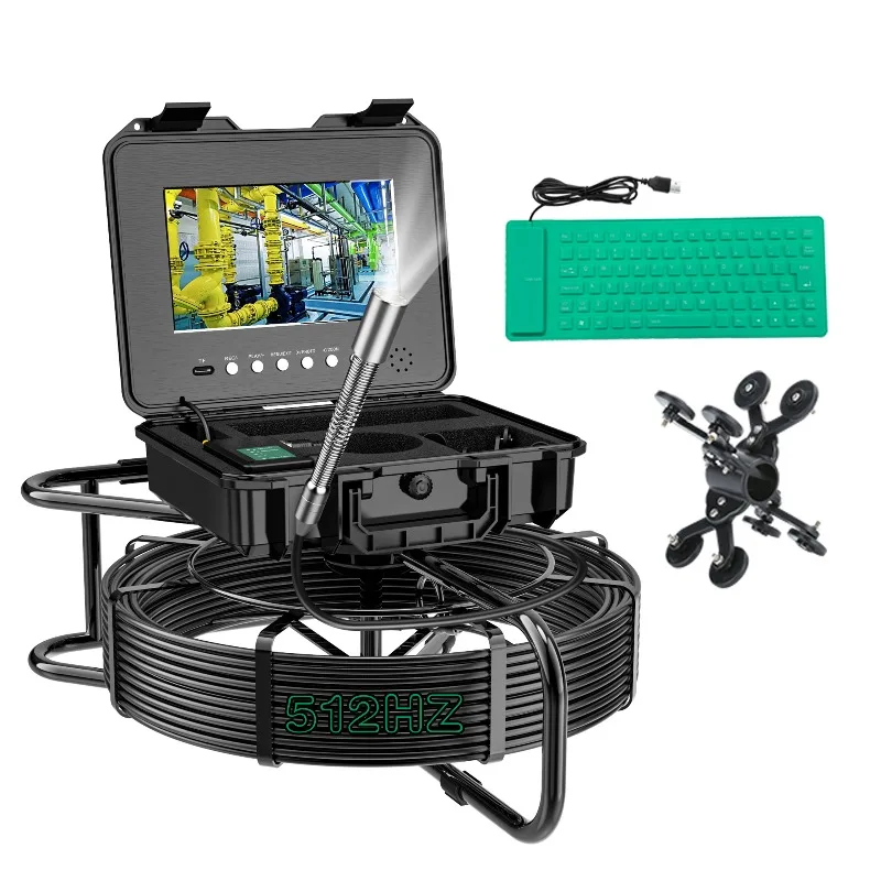 512hz Locator 10.1" IPS Pipe Sewer Inspection Camera 50meter Meter Counter Keyboard Self-Leveling AHD 1080P DVR
512hz Locator 10.1" IPS Pipe Sewer Inspection Camera 50meter Meter Counter Keyboard Self-Leveling AHD 1080P DVR