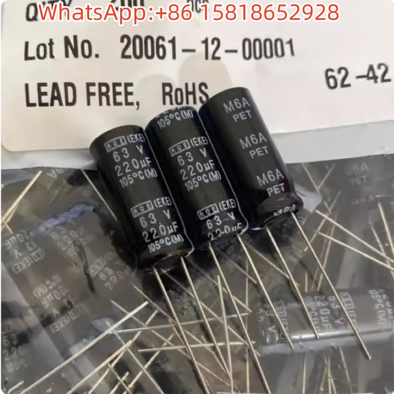 5pcs 63V220UF 220UF63V 10*25mm German REO-EKE Electrolytic Capacitors
5pcs 63V220UF 220UF63V 10*25mm German REO-EKE Electrolytic Capacitors