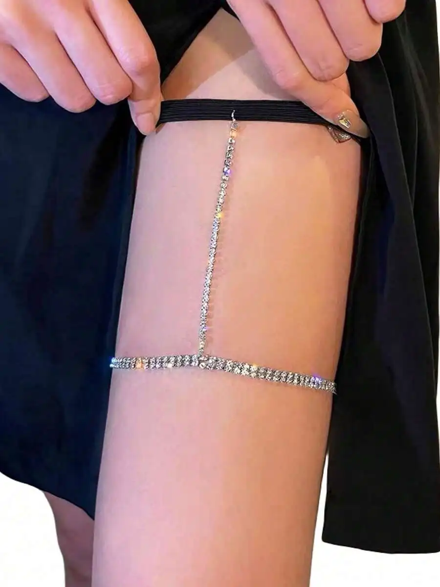 Elastic Rhinestone Thigh Chain For Women Sexy Leg Decoration Beach Party Accessory
Elastic Rhinestone Thigh Chain For Women Sexy Leg Decoration Beach Party Accessory