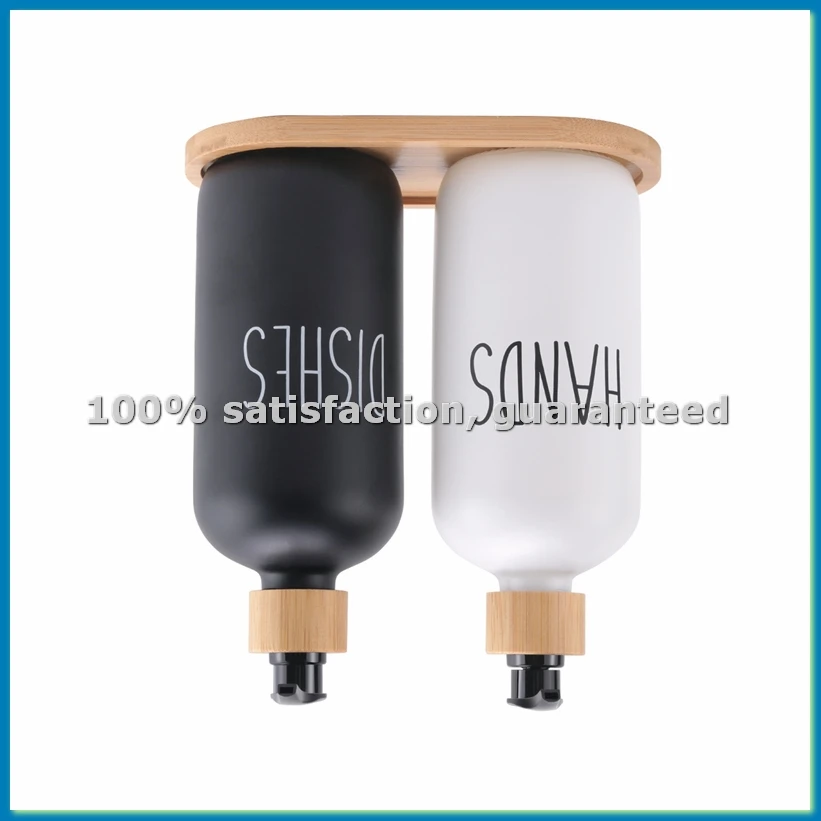 Hand and Dish Soap Dispenser for Kitchen Sink - Farmhouse Kitchen Soap Dispenser Set with Tray (Black & White)-A79M
Hand and Dish Soap Dispenser for Kitchen Sink - Farmhouse Kitchen Soap Dispenser Set with Tray (Black & White)-A79M