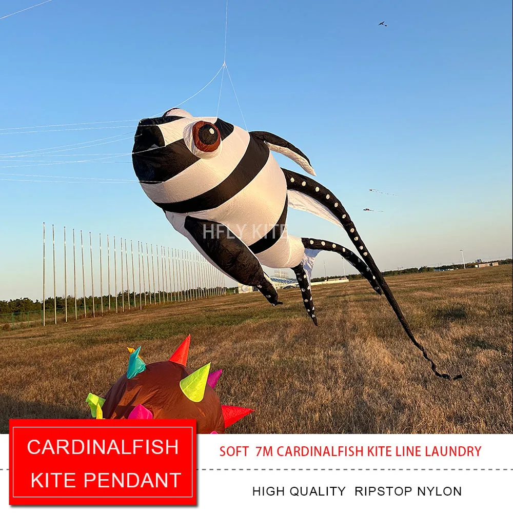 HFLY New Arrival Soft Inflatable 7m Cardinalfish Kite Line Laundry for Adults High Quality Ripstop Nylon Fish Show Kites Pendant
HFLY New Arrival Soft Inflatable 7m Cardinalfish Kite Line Laundry for Adults High Quality Ripstop Nylon Fish Show Kites Pendant