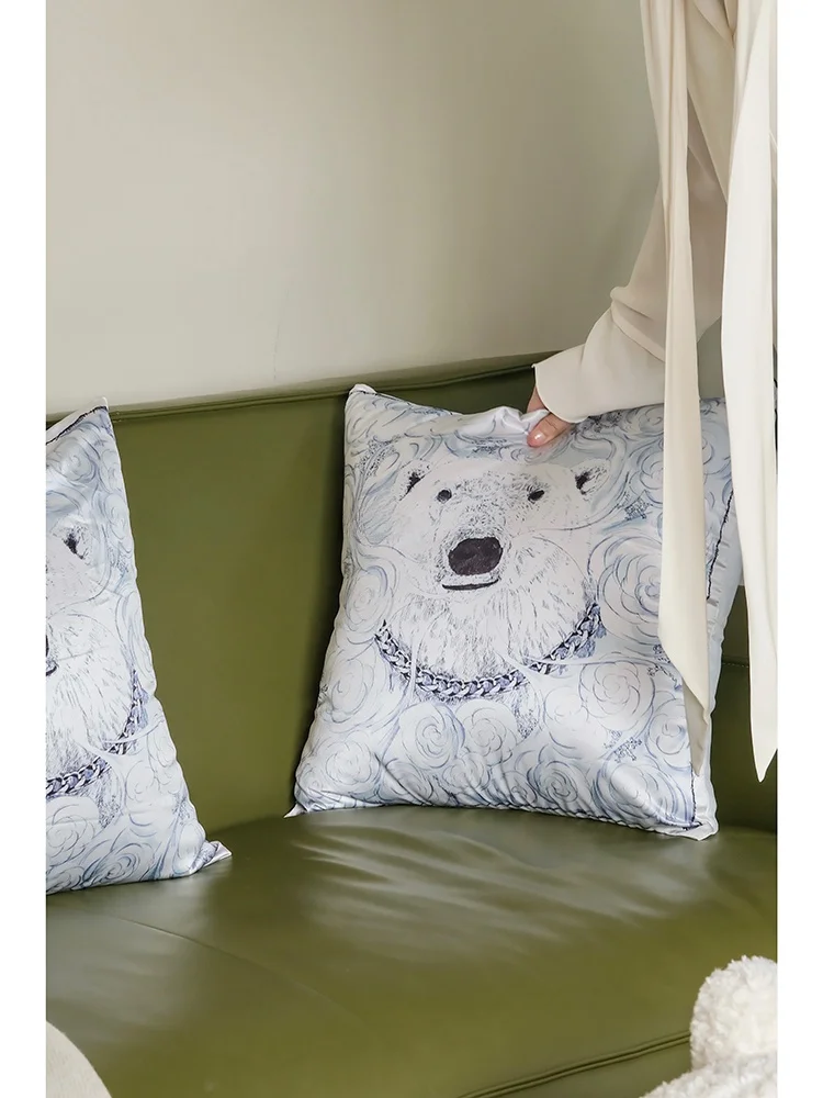Rinoart Silk Feel Cushion Square Polar Bear And Blue Rose Edition Home Decor Pillow Comforting Retro Style Living Room Square...
Rinoart Silk Feel Cushion Square Polar Bear And Blue Rose Edition Home Decor Pillow Comforting Retro Style Living Room Square...