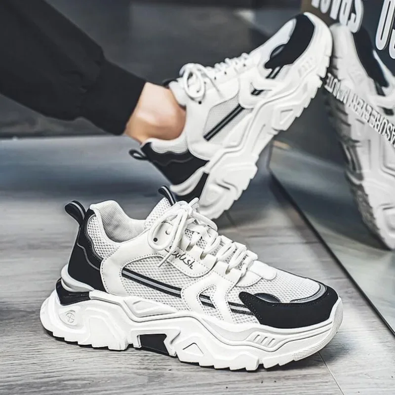 Men's thick soled casual mesh panel shoes summer breathable soft soled running shoes outdoor fashion sports shoes male sneakers
Men's thick soled casual mesh panel shoes summer breathable soft soled running shoes outdoor fashion sports shoes male sneakers
