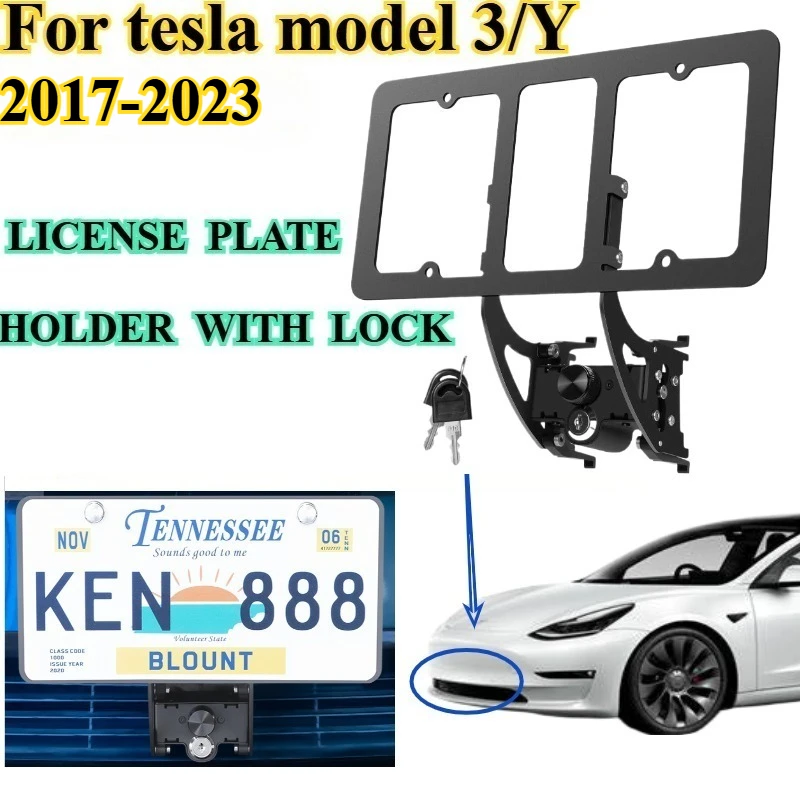 Для Tesla Model 3/Y 2017-2023 запираемый держатель номерного знака без сверла, кронштейн для переднего номерного знака, монтажный комплект
Для Tesla Model 3/Y 2017-2023 запираемый держатель номерного знака без сверла, кронштейн для переднего номерного знака, монтажный комплект